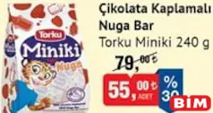 TORKU MİNİKİ ÇİKOLATA KAPLAMALI NUGA BAR 240 G